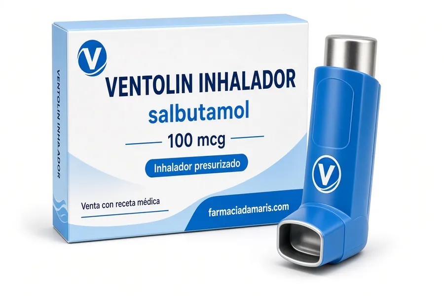 Ventolin Inhalador 100 mcg salbutamol aerosol 200 dosis farmacia online España